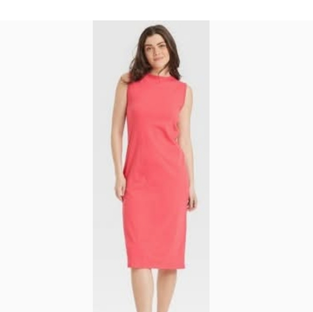 Shirt Dress Small Universal Threads Coral Midi Size S Summer Vacation - Picture 15 of 15